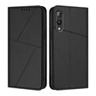 For Rakuten Hand Strong Magnetic Frosted Flip Leather Phone Case(Black) - 1