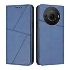 For Sharp Aquos R8 Pro Strong Magnetic Frosted Flip Leather Phone Case(Royal Blue) - 1