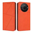 For Sharp Aquos R8 Pro Strong Magnetic Frosted Flip Leather Phone Case(Orange) - 1