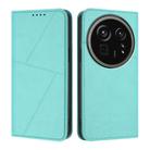 For Sharp Aquos R9 Pro Strong Magnetic Frosted Flip Leather Phone Case(Light Blue) - 1