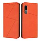 For Sharp Aquos Sense 3 Strong Magnetic Frosted Flip Leather Phone Case(Orange) - 1