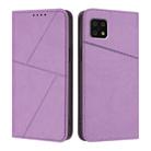 For Sharp Aquos Sense 6 / Aquos Sense6s Strong Magnetic Frosted Flip Leather Phone Case(Light Purple) - 1