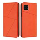 For Sharp Aquos Sense 6 / Aquos Sense6s Strong Magnetic Frosted Flip Leather Phone Case(Orange) - 1