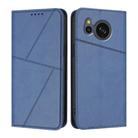 For Sharp Aquos Sense7 Strong Magnetic Frosted Flip Leather Phone Case(Royal Blue) - 1