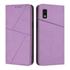 For Sharp Aquos Wish3 Strong Magnetic Frosted Flip Leather Phone Case(Light Purple) - 1