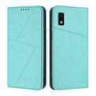 For Sharp Aquos Wish3 Strong Magnetic Frosted Flip Leather Phone Case(Light Blue) - 1