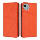 For Sharp Aquos wish4 Strong Magnetic Frosted Flip Leather Phone Case(Orange) - 1