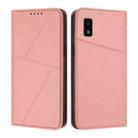 For Sharp Aquos wish / Aquos wish2 Strong Magnetic Frosted Flip Leather Phone Case(Pink) - 1