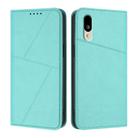 For Sharp Basio Active3 Strong Magnetic Frosted Flip Leather Phone Case(Light Blue) - 1