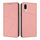 For Sharp Basio Active3 Strong Magnetic Frosted Flip Leather Phone Case(Pink) - 1