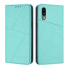 For Sharp Simple Sumaho 6 Strong Magnetic Frosted Flip Leather Phone Case(Light Blue) - 1