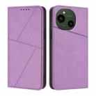 For Sharp Aquos R10 Strong Magnetic Frosted Flip Leather Phone Case(Light Purple) - 1