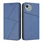 For Sharp Aquos wish5 Strong Magnetic Frosted Flip Leather Phone Case(Royal Blue) - 1