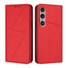 For Sony Xperia 1 VI Strong Magnetic Frosted Flip Leather Phone Case(Red) - 1