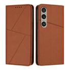 For Sony Xperia 1 VI Strong Magnetic Frosted Flip Leather Phone Case(Coffee Color) - 1