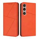 For Sony Xperia 1 VI Strong Magnetic Frosted Flip Leather Phone Case(Orange) - 1