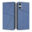 For Sony Xperia 10 VI Strong Magnetic Frosted Flip Leather Phone Case(Royal Blue) - 1