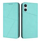 For Sony Xperia 10 VI Strong Magnetic Frosted Flip Leather Phone Case(Light Blue) - 1