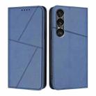 For Sony Xperia 1 VII Strong Magnetic Frosted Flip Leather Phone Case(Royal Blue) - 1