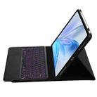 For vivo Pad SE 12.3 Bluetooth Keyboard Detachable Leather Tablet Case with Touchpad Backlight(Black) - 3