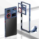 For ZTE nubia Z60 Ultra Metal Frame Heat Dissipation Phone Case with Camera Guard Ring(Blue) - 1