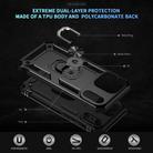 For iPhone 17 Air Shockproof TPU Hybrid PC Phone Case with Holder(Black) - 2