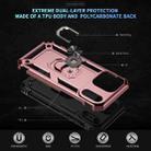 For iPhone 17 Air Shockproof TPU Hybrid PC Phone Case with Holder(Rose Gold) - 2