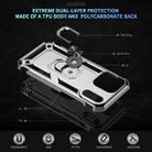 For iPhone 17 Air Shockproof TPU Hybrid PC Phone Case with Holder(Silver) - 2