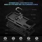 For iPhone 17 Pro Shockproof TPU Hybrid PC Phone Case with Holder(Black) - 2