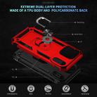 For iPhone 17 Pro Shockproof TPU Hybrid PC Phone Case with Holder(Red) - 2