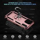 For iPhone 17 Pro Shockproof TPU Hybrid PC Phone Case with Holder(Rose Gold) - 2
