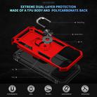 For iPhone 17 Pro Max Shockproof TPU Hybrid PC Phone Case with Holder(Red) - 2