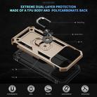 For iPhone 17 Pro Max Shockproof TPU Hybrid PC Phone Case with Holder(Gold) - 2