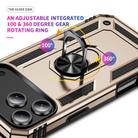 For iPhone 17 Pro Max Shockproof TPU Hybrid PC Phone Case with Holder(Gold) - 3