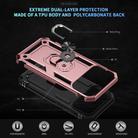 For iPhone 17 Pro Max Shockproof TPU Hybrid PC Phone Case with Holder(Rose Gold) - 2