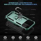 For iPhone 17 Pro Max Shockproof TPU Hybrid PC Phone Case with Holder(Dark Green) - 2