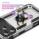 For iPhone 17 Pro Max Shockproof TPU Hybrid PC Phone Case with Holder(Silver) - 3