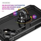For iPhone 17 Shockproof TPU Hybrid PC Phone Case with Holder(Black) - 3