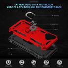 For iPhone 17 Shockproof TPU Hybrid PC Phone Case with Holder(Red) - 2