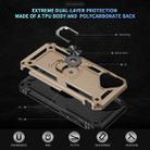 For iPhone 17 Shockproof TPU Hybrid PC Phone Case with Holder(Gold) - 2