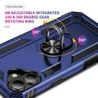 For iPhone 17 Shockproof TPU Hybrid PC Phone Case with Holder(Blue) - 3