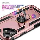 For iPhone 17 Shockproof TPU Hybrid PC Phone Case with Holder(Rose Gold) - 3