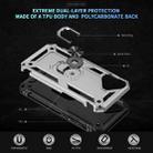 For iPhone 17 Shockproof TPU Hybrid PC Phone Case with Holder(Silver) - 2