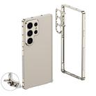 For Samsung Galaxy S23 Ultra 5G Metal Frame Heat Dissipation Phone Case with Camera Guard Ring(Gold) - 1