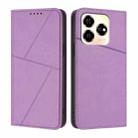 For ZTE Axon 60 Strong Magnetic Frosted Flip Leather Phone Case(Light Purple) - 1