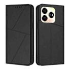 For ZTE Axon 60 Strong Magnetic Frosted Flip Leather Phone Case(Black) - 1