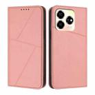 For ZTE Axon 60 Strong Magnetic Frosted Flip Leather Phone Case(Pink) - 1