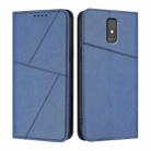 For ZTE Blade A32 Strong Magnetic Frosted Flip Leather Phone Case(Royal Blue) - 1