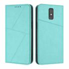 For ZTE Blade A32 Strong Magnetic Frosted Flip Leather Phone Case(Light Blue) - 1