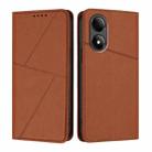 For ZTE Blade A33s Strong Magnetic Frosted Flip Leather Phone Case(Coffee Color) - 1